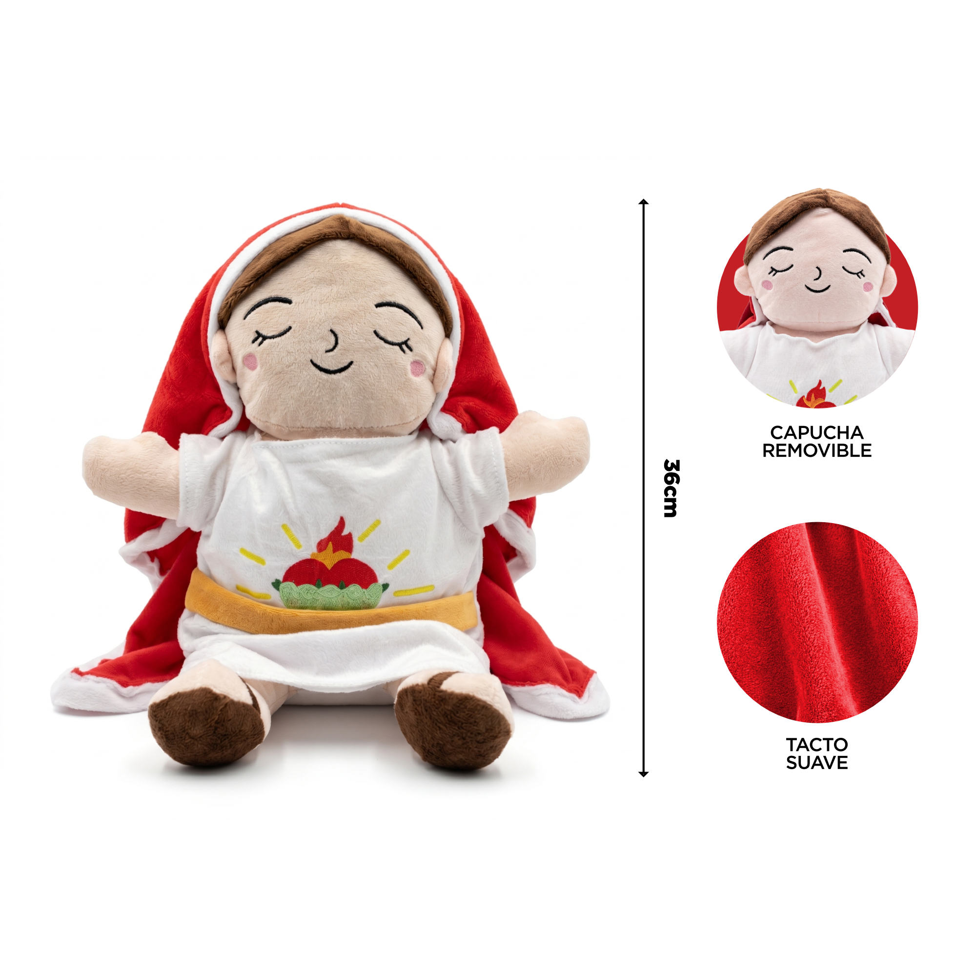 Peluche Virgen María Respiración Antiestrés