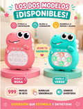 Juguetes Pop It de dinosaurio en colores verde y rosa